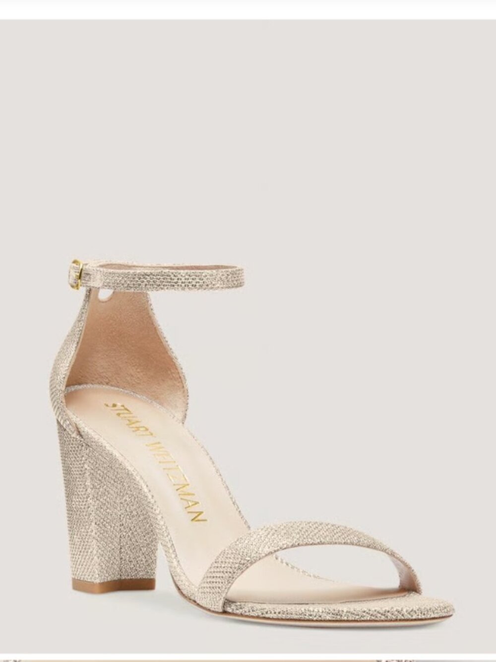 Stuart Weitzman Nearlynude Block Heel Sandal Size 7